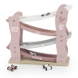 Preview: Holzspielzeug Kugelbahn rosa Label-Label Personalisiert mit Geburtsdaten und Namen LLWT-25125 Baby Mädchen
